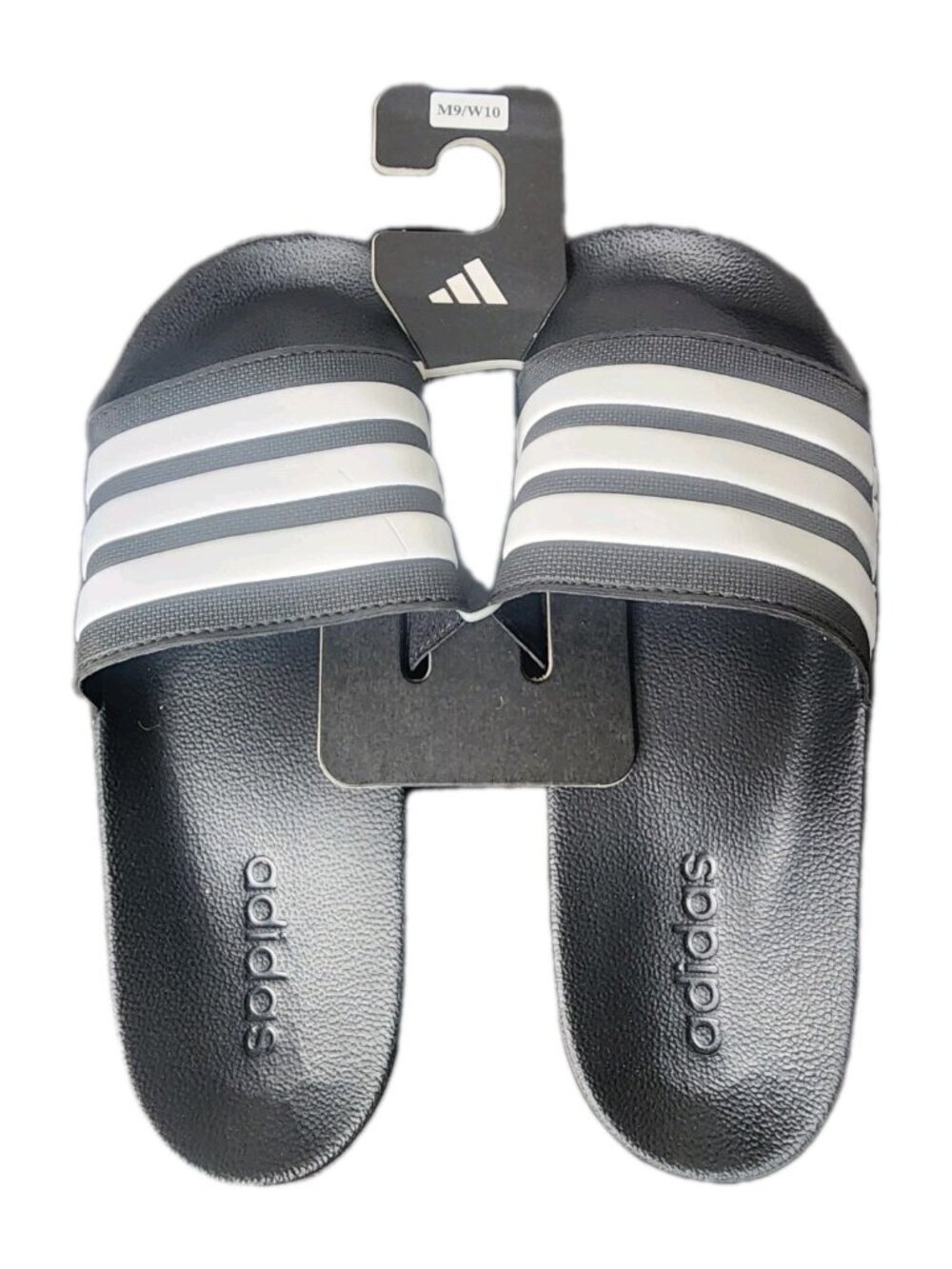 Adidas Adilette Comfort Black/White Unisex Slides M/9 -W/10